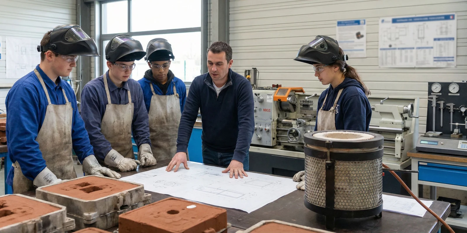 Atelier Fonderie en Bac Pro Fonderie : Cours, Compétences et Progression Pratique Atelier Fonderie en Bac Pro Fonderie : Cours, Compétences et Progression Pratique